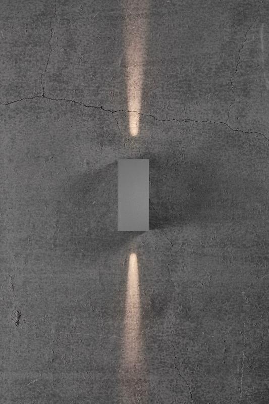 Nordlux Asbol Kubi Innen- und Außenwandleuchte eckig in grau inkl. warmweißer LED